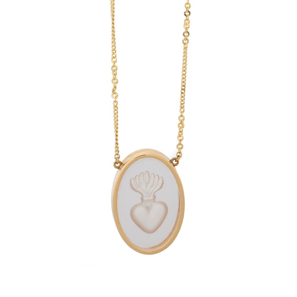 Ioanna Liberta Oval Heart Necklace