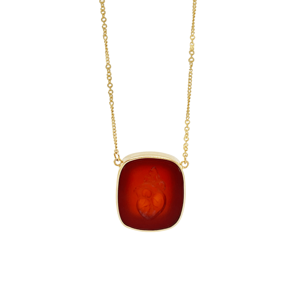 carnelia heart necklace ioanna liberta