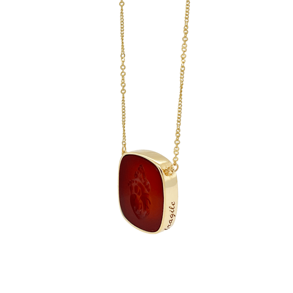 carnelian heart necklace ioanna liberta