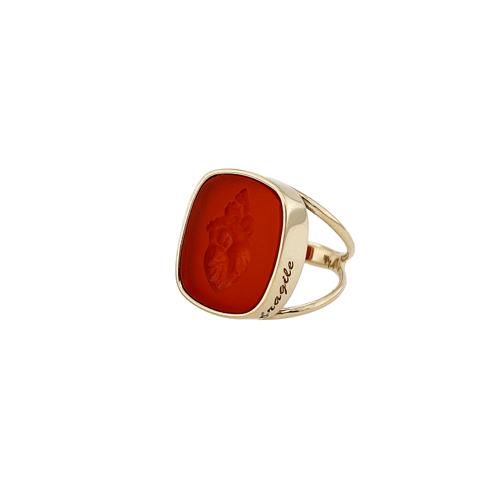 carnelian heart ring ioanna liberta