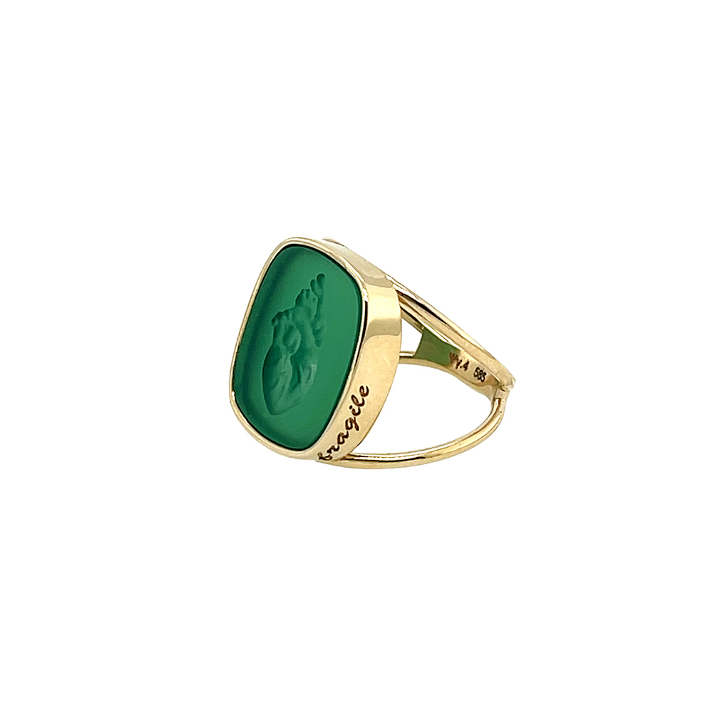 fragile green onyx heart ring ioanna liberta