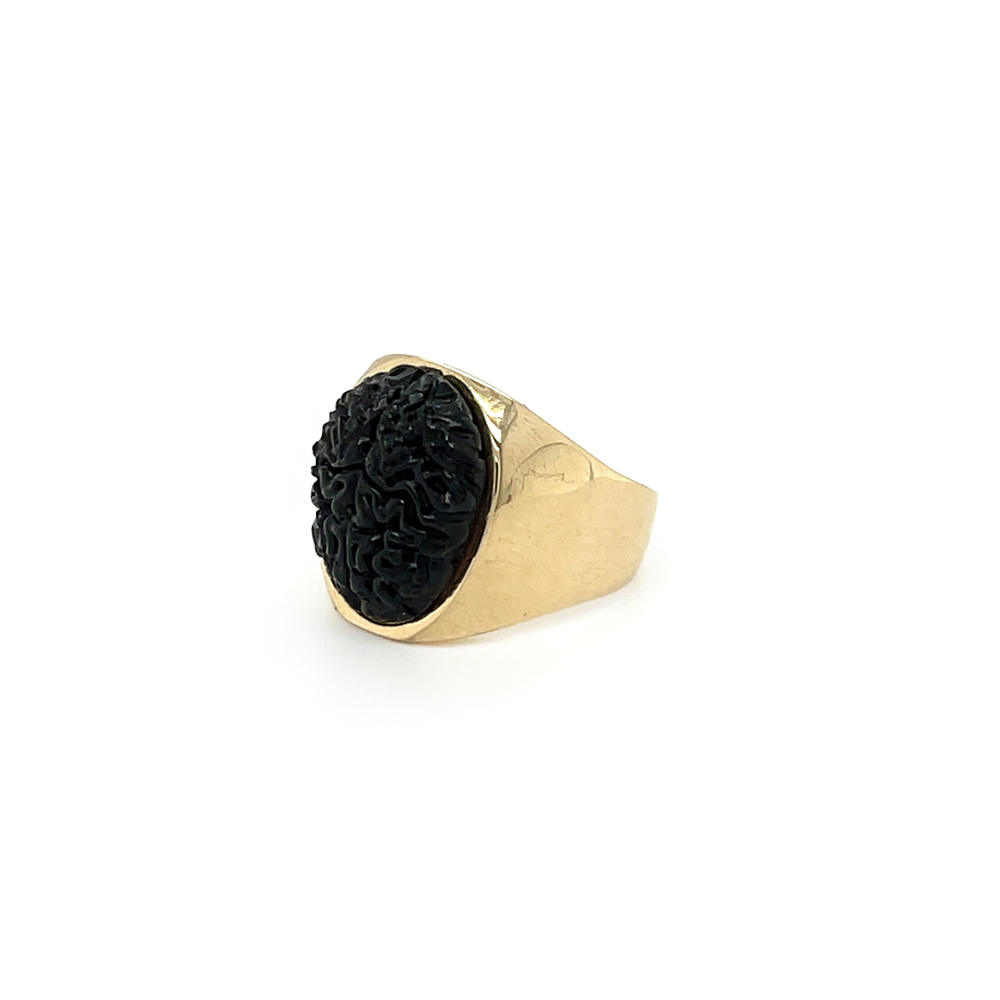 black onyx brain ring